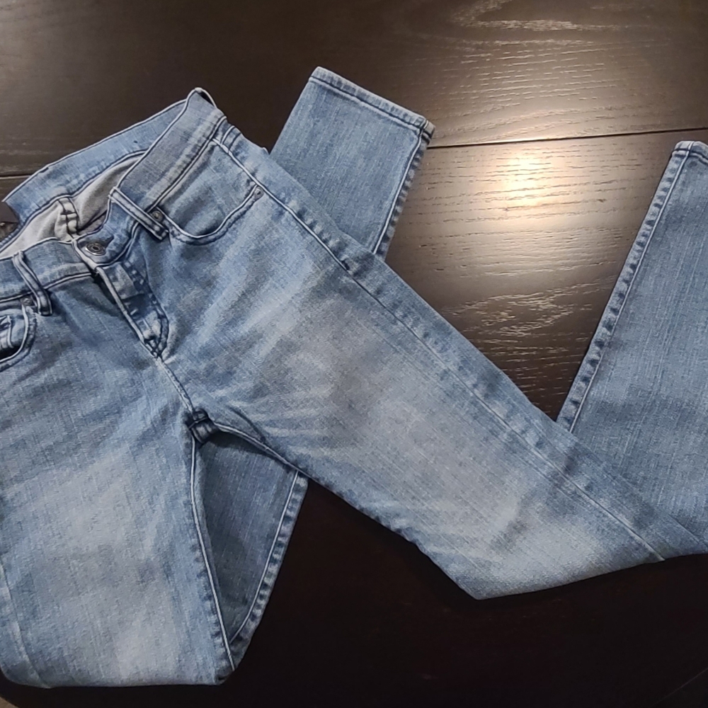 #100 - Armani Echange Blue Denim Skinny Jeans, 27 - Picture 2 of 8